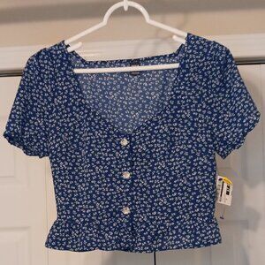 #13 3/$18 - Shein Blue/Purple Short Sleeve Top Size XS
